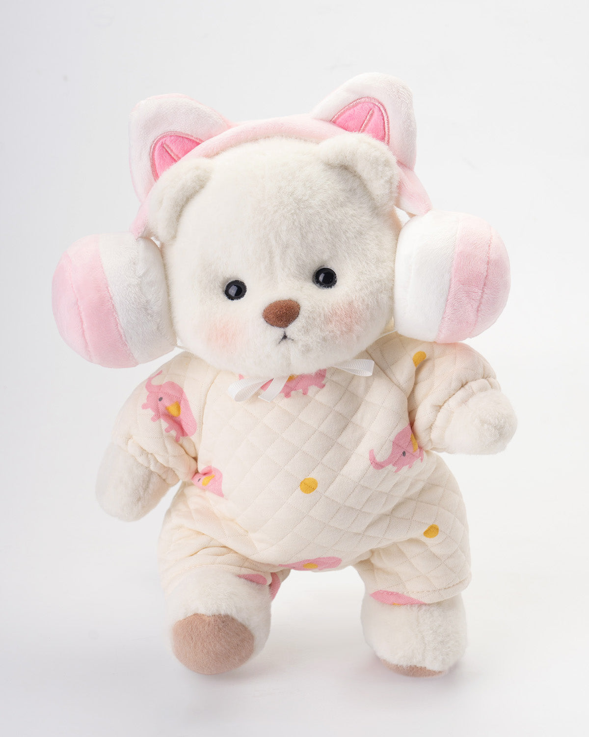 Getahug Pink Headphones Bodysuit Bear | Handmade Jointed Teddy Bear Gift