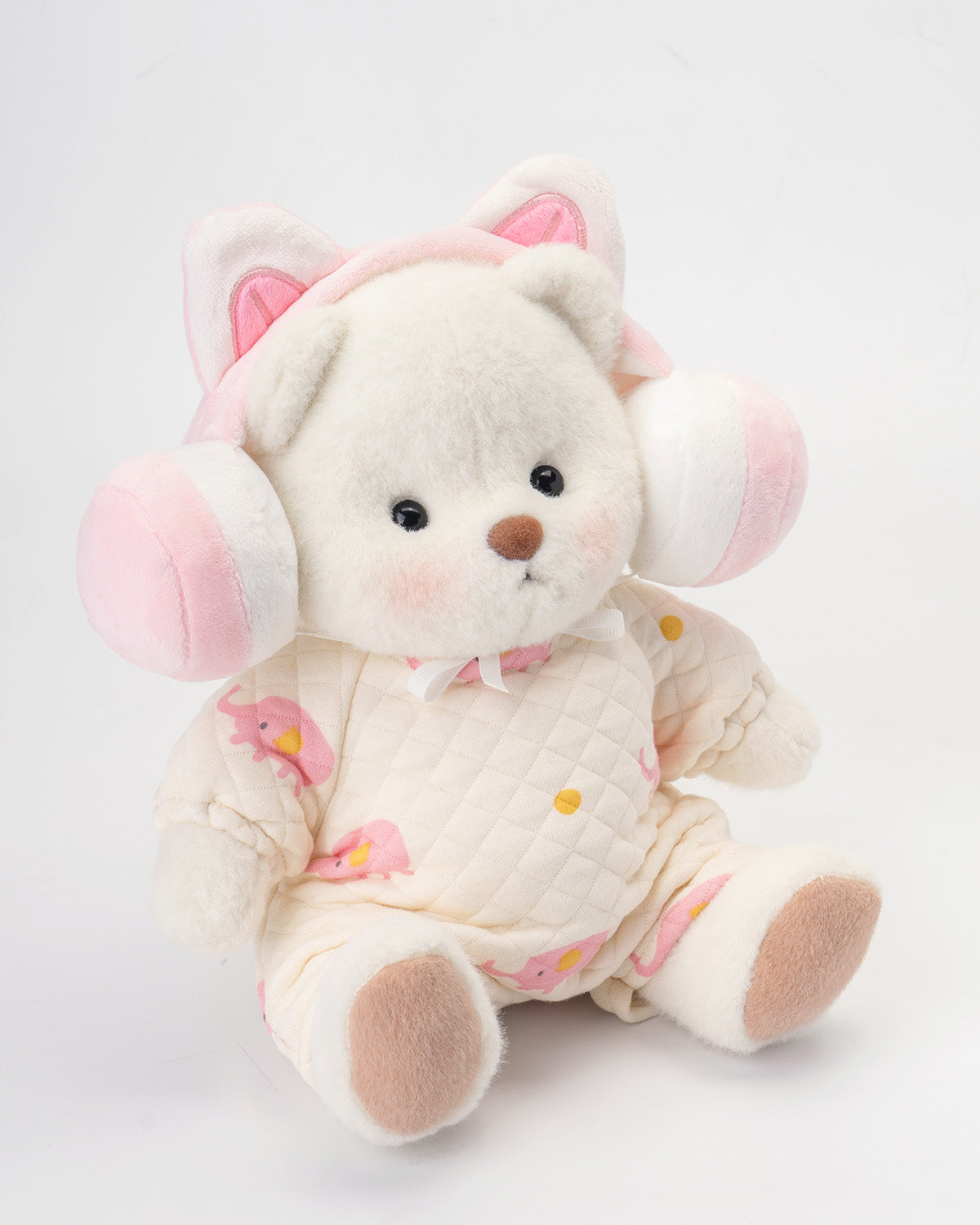 Getahug Pink Headphones Bodysuit Bear | Handmade Jointed Teddy Bear Gift