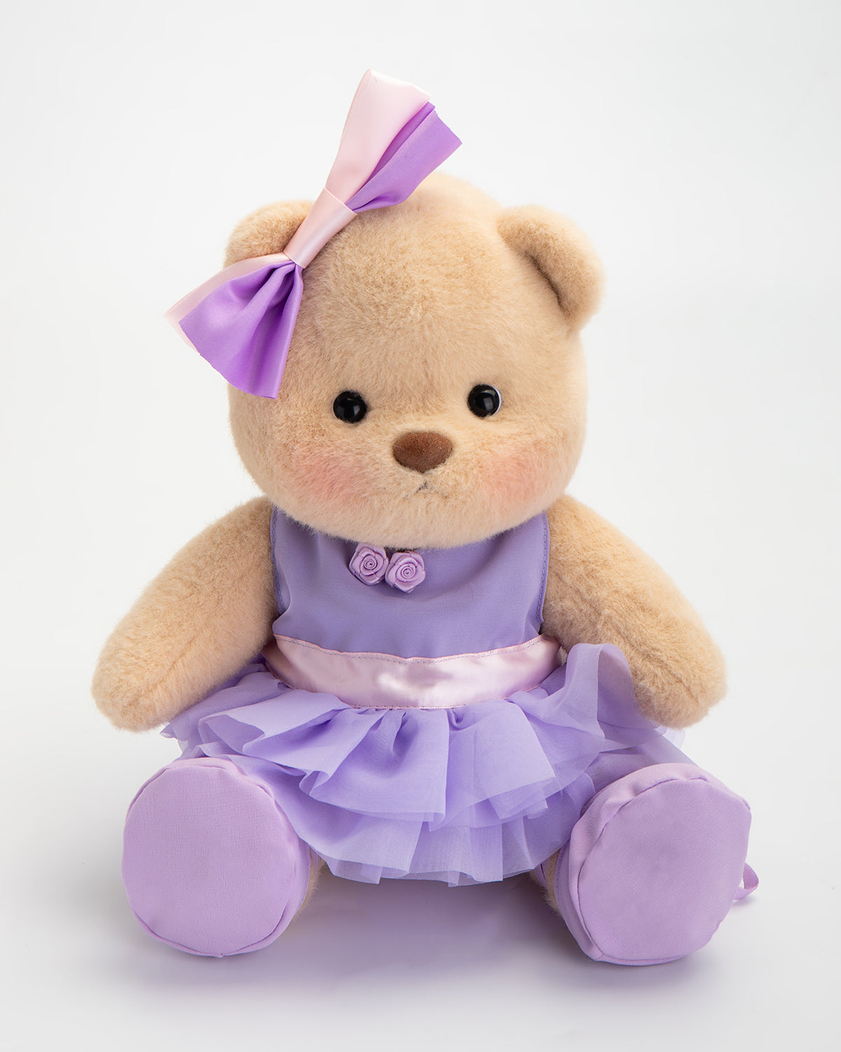 Getahug Purple Ballet Dress Bear | Handmade Jointed Teddy Bear Gift