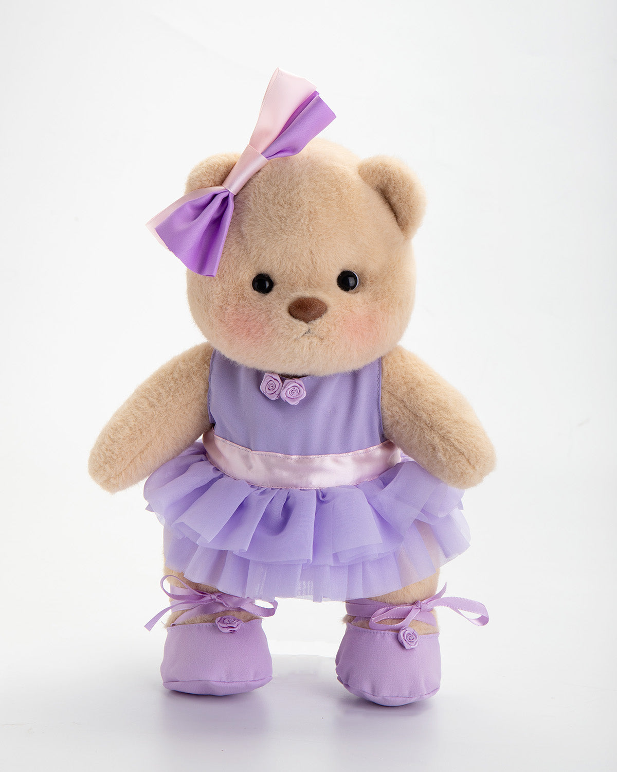 Getahug Purple Ballet Dress Bear | Handmade Jointed Teddy Bear Gift