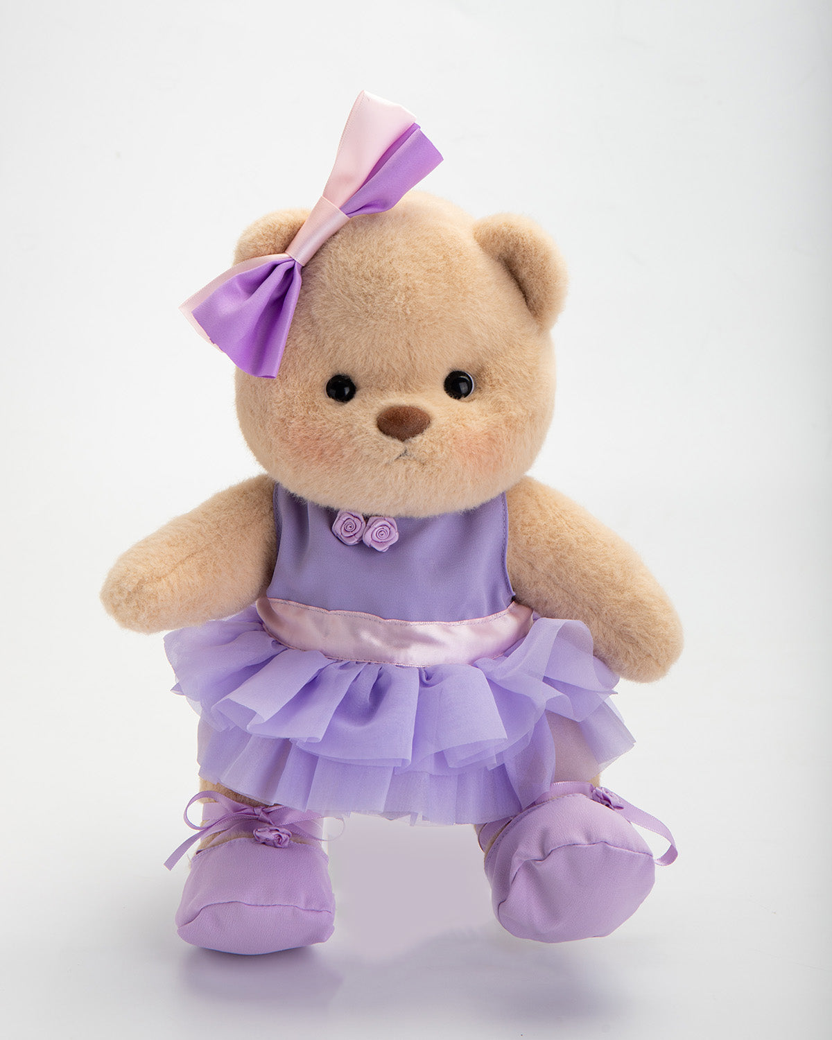 Getahug Purple Ballet Dress Bear | Handmade Jointed Teddy Bear Gift