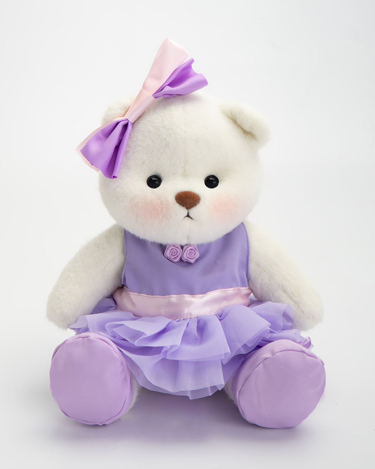 Getahug Purple Ballet Dress Bear | Handmade Jointed Teddy Bear Gift