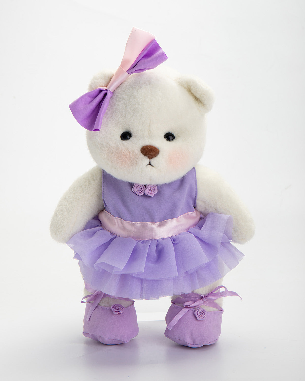 Getahug Purple Ballet Dress Bear | Handmade Jointed Teddy Bear Gift