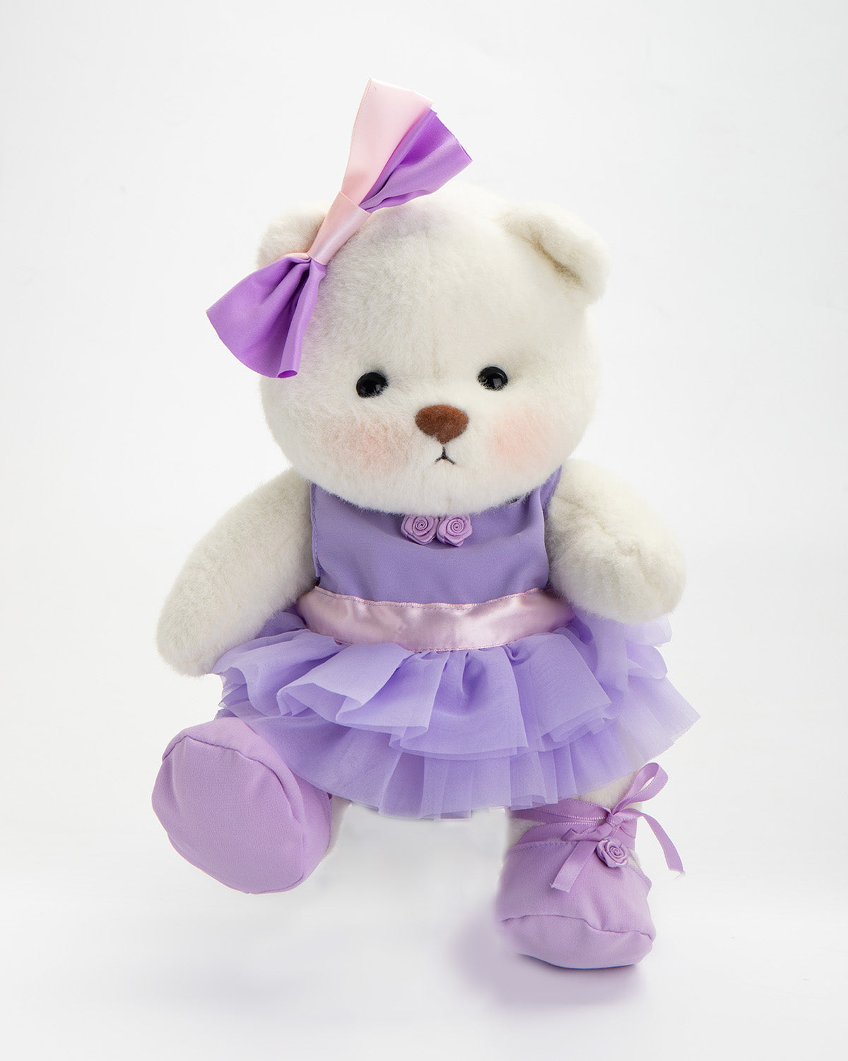 Getahug Purple Ballet Dress Bear | Handmade Jointed Teddy Bear Gift