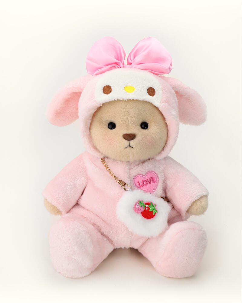 Getahug Love Strawberry Bear | Handmade Jointed Teddy Bear Gift