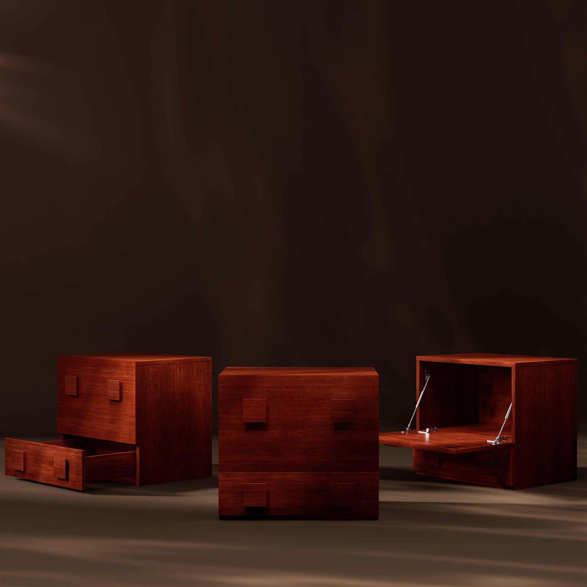 The 1920 Cabinet, an MCM furniture product promotion image, presenting its outstanding features and quality