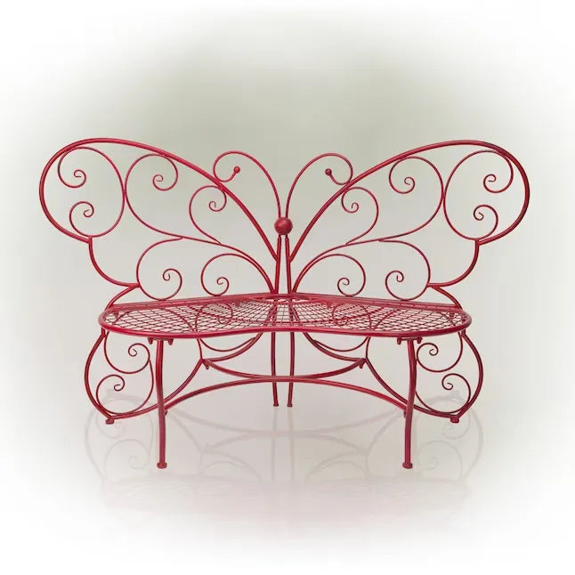 Last Day Special - Butterfly Metal Two People Outdoor Bench