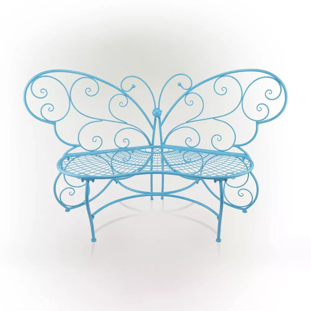 Last Day Special - Butterfly Metal Two People Outdoor Bench