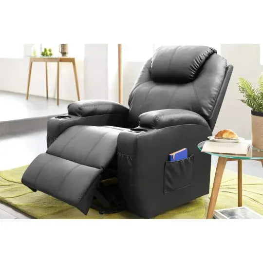 Second Half PriceFaux Leather Power Lift Recliner Chair with Massage and Heating Functions